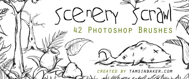 brush photoshop Scenery Scrawl Brushes