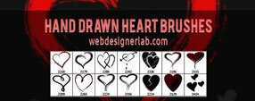 Brush photoshop Hand Drawn Heart Brushes