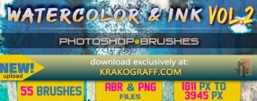 Brush photoshop Watercolor & Ink Brushes - Vol.2